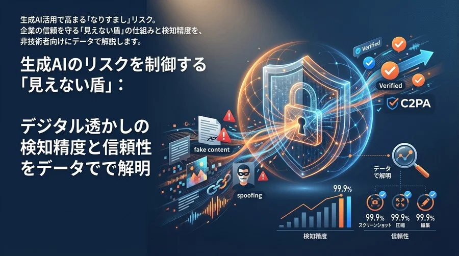 生成AIのリスクを制御する「見えない盾」：デジタル透かしの検知精度と信頼性をデータで解明