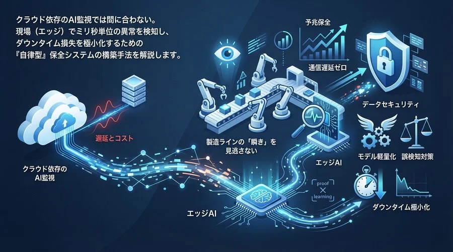 製造ラインの「瞬き」を見逃さない：エッジAIによる通信遅延ゼロの予兆保全とダウンタイム極小化戦略
