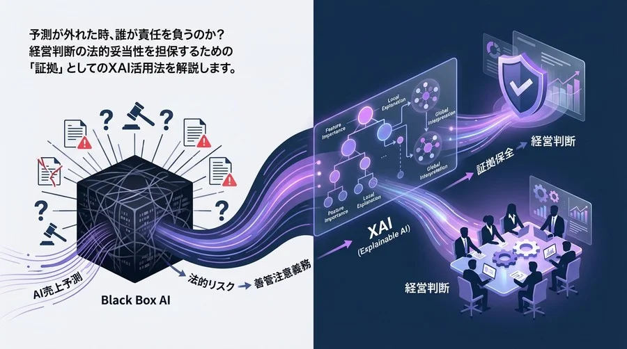 AI売上予測の法的リスクとXAI：善管注意義務を果たすための証拠保全戦略