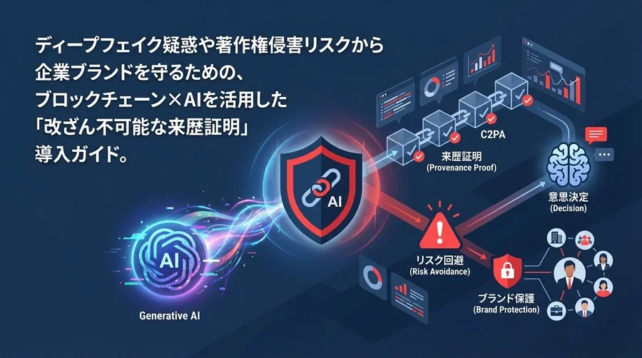 企業ブランドを守る「真正性証明」導入ガイド：AIとブロックチェーンで法的リスクを回避する
