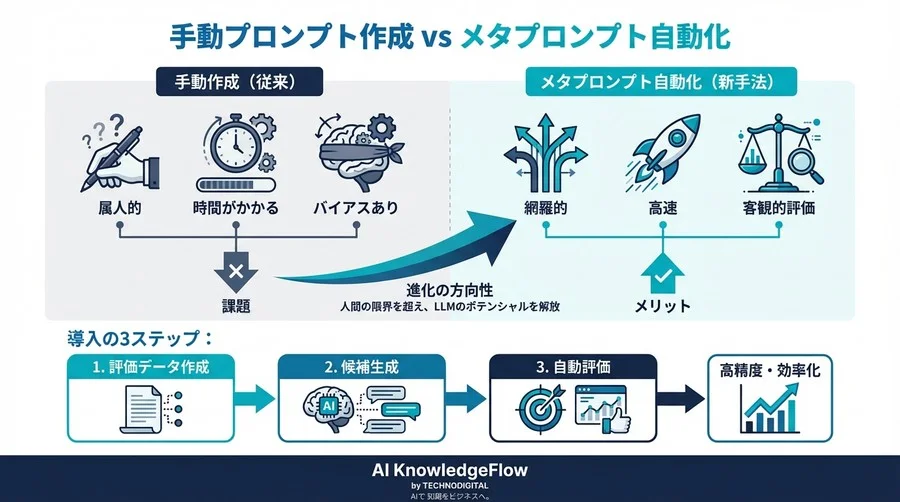 Few-shot事例作りはAIに任せる！メタプロンプトによる自動最適化の仕組みと導入ガイド - Conclusion Image