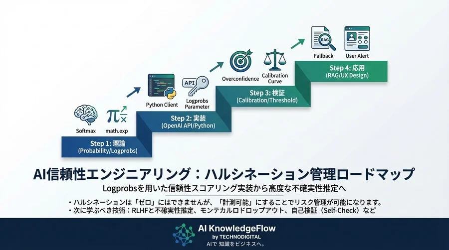 LLMの「自信」を数値化する：Logprobsを用いたハルシネーション検知と信頼性スコアリング実装 - Conclusion Image