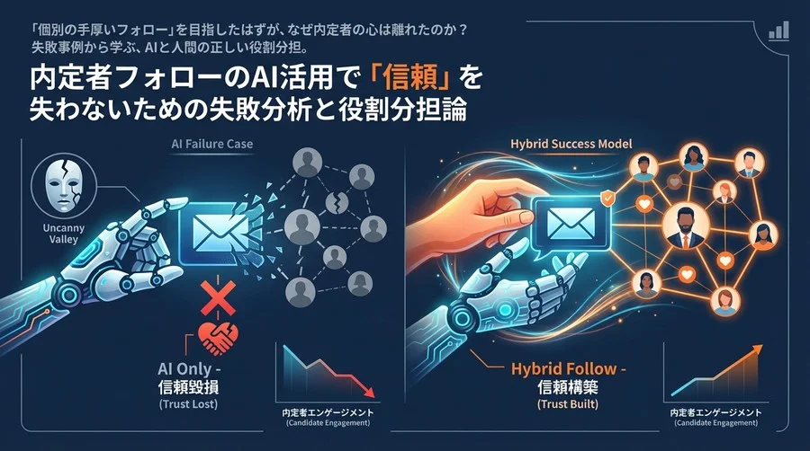 内定者フォローのAI活用で「信頼」を失わないための失敗分析と役割分担論