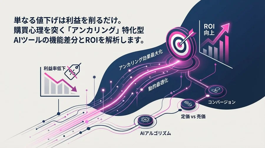 利益を削る値下げは卒業。アンカリング効果を最大化するAI価格表示ツールの選び方とROI徹底解析