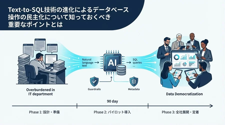 Text-to-SQL導入による情シス負担軽減とデータ民主化の90日ガイド