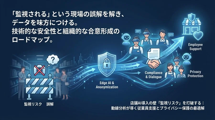 店舗AI導入の壁「監視リスク」を打破する：動線分析が導く従業員支援とプライバシー保護の最適解