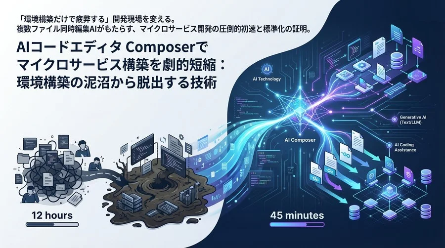 Cursor Composerでマイクロサービス構築を劇的短縮：環境構築の泥沼から脱出する技術