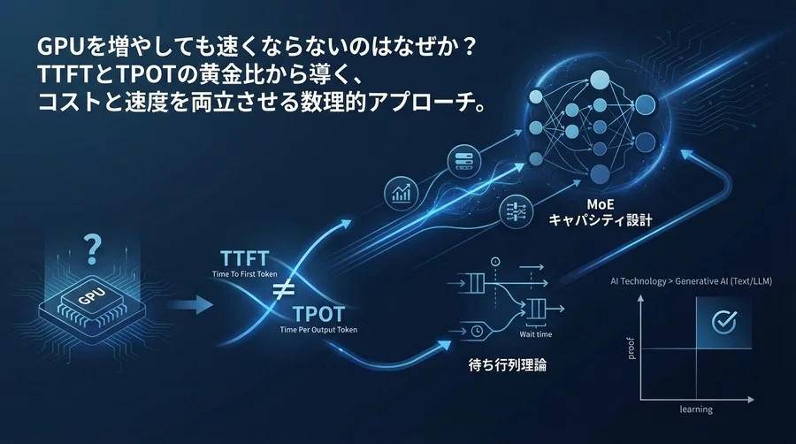 GPU増設の前に読むべき推論高速化の数理：TTFT/TPOT最適化とMoEキャパシティ設計