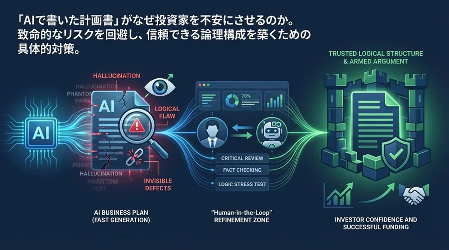 投資家は見抜いている。AI製事業計画書の「見えない欠陥」と論理武装の技術