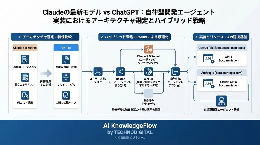 Claude vs ChatGPT：自律型開発エージェント実装におけるアーキテクチャ選定とハイブリッド戦略 - Conclusion Image