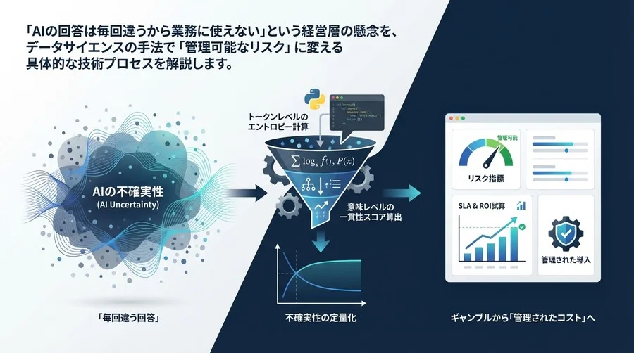 「AIの回答は毎回違う」をデータで制する：LLMの不確実性を定量化し、導入リスクを管理可能なコストに変える実装ガイド