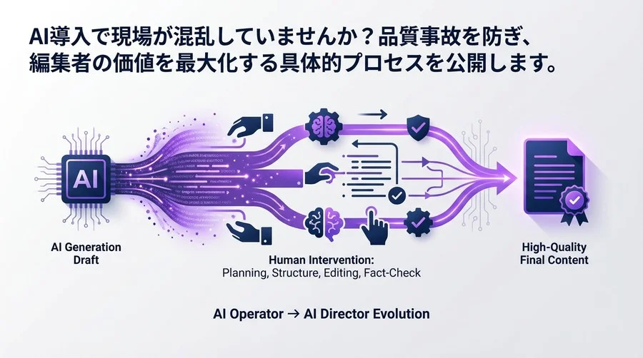 AIライティングで編集現場を疲弊させないための「ヒューマン・イン・ザ・ループ」設計論
