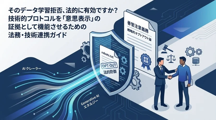 AI学習拒否の「意思」は届くか？技術プロトコルを法的防御に変える戦略的オプトアウト論