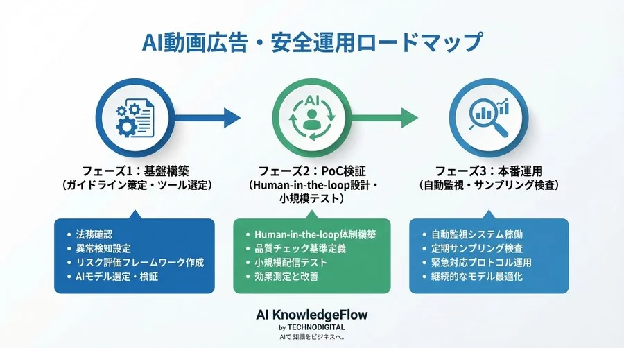 生成AI動画広告の量産リスクを制する：ブランド毀損を防ぐ「Human-in-the-loop」品質保証戦略 - Conclusion Image