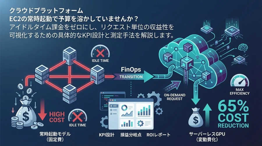 サーバーレスGPUで推論コストを65%削減する：CTOが知るべき「変動費化」の経営ロジック