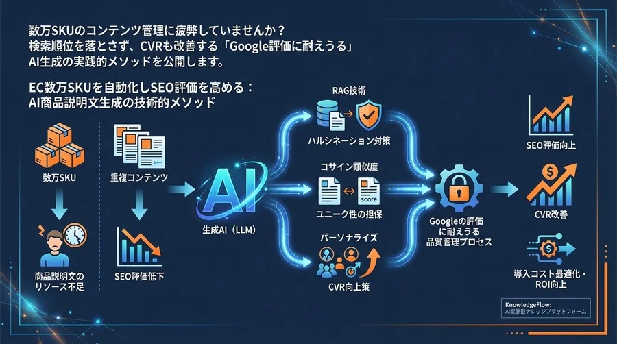 EC数万SKUを自動化しSEO評価を高める：AI商品説明文生成の技術的メソッド