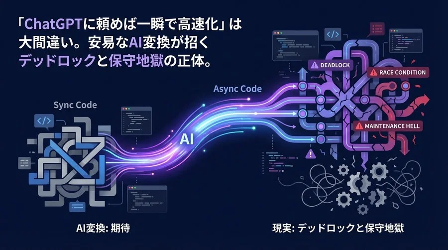 「AIで一瞬で高速化」は大間違い。安易な非同期変換が招くデッドロックと保守地獄の正体