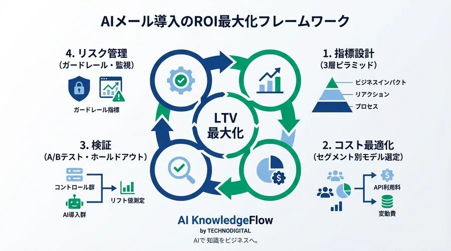 生成AIメール導入のROIをどう証明する？開封率を超えLTVに直結するKPI設計と損益分岐点の算出 - Conclusion Image