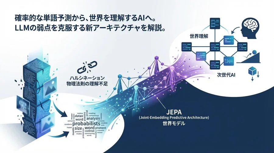 「もっともらしい嘘」からの脱却：JEPAと世界モデルが描く次世代AIの全貌