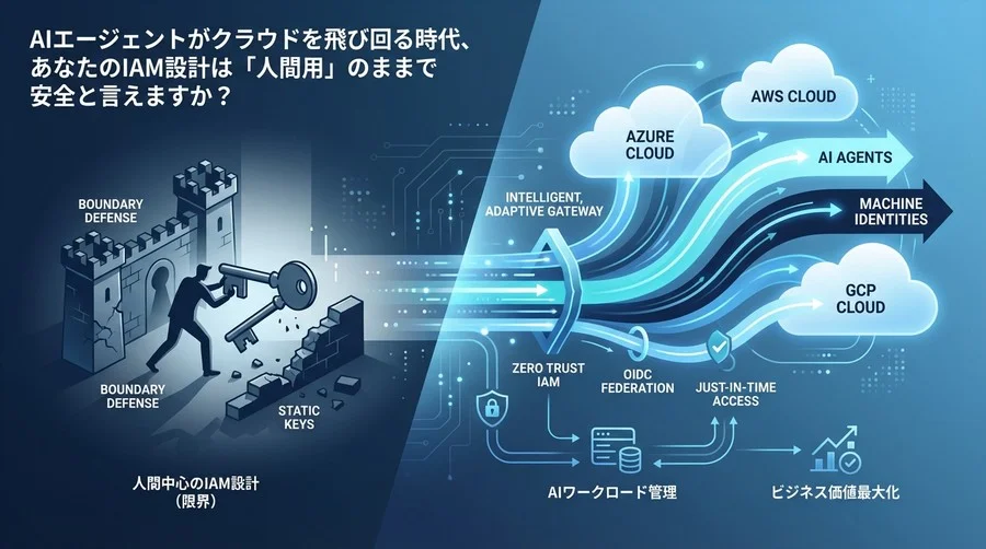 AIエージェントがクラウドを飛び回る時代、あなたのIAM設計は「人間用」のままで安全と言えますか？