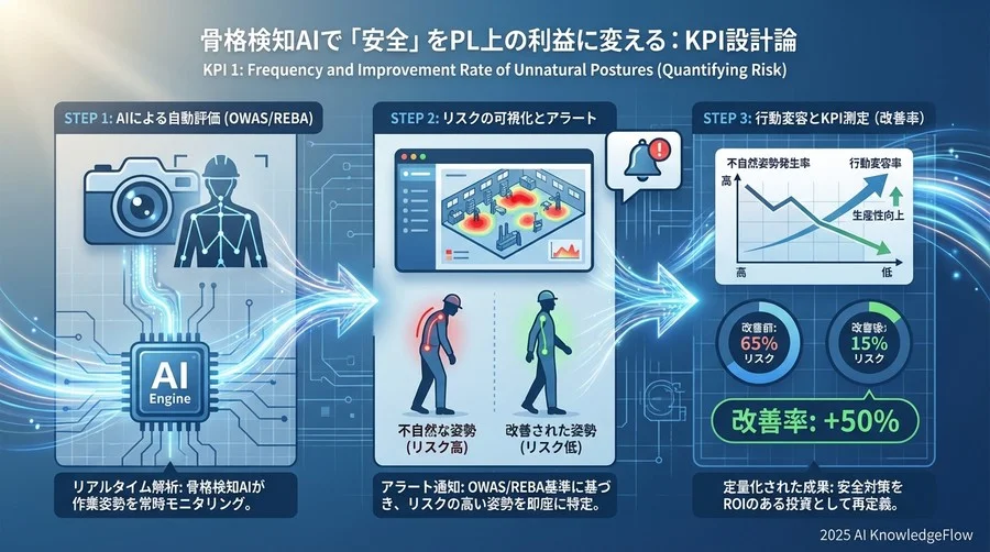 【KPI 1】不自然姿勢の発生頻度と改善率（リスクの定量化） - Section Image