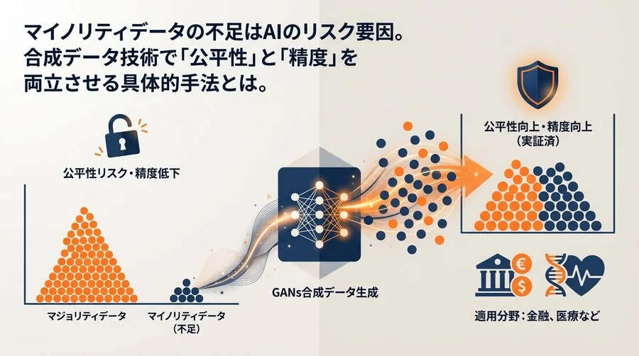 マイノリティデータの壁を突破せよ：GANs合成データによるAIバイアス補正と精度向上の実証論