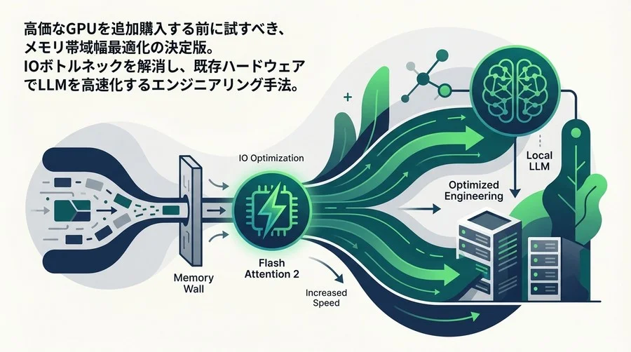 Flash Attention 2で打破するローカルLLMの「メモリの壁」：IO最適化の実践的エンジニアリング