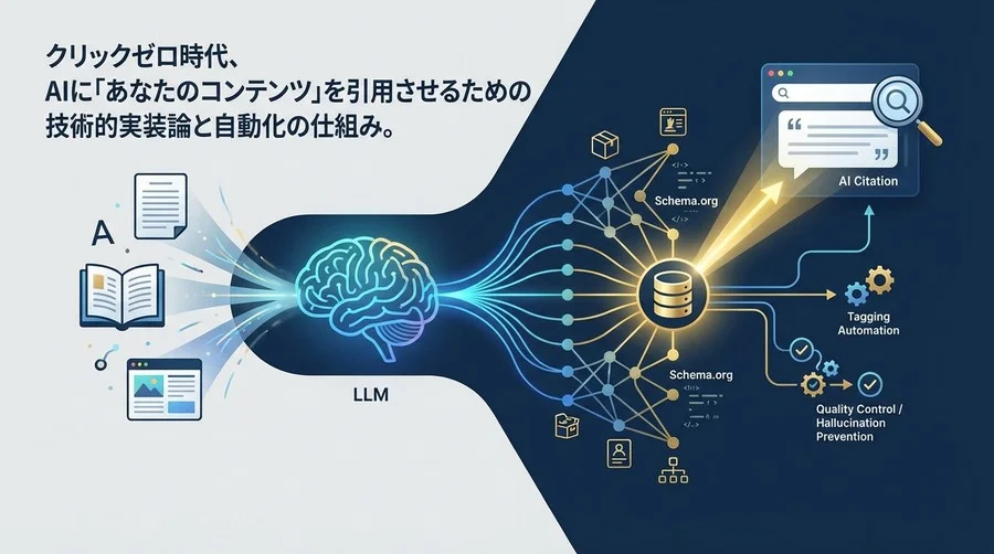 クリックゼロ時代の生存戦略：AI検索に引用される構造化データ自動生成エコシステム構築論