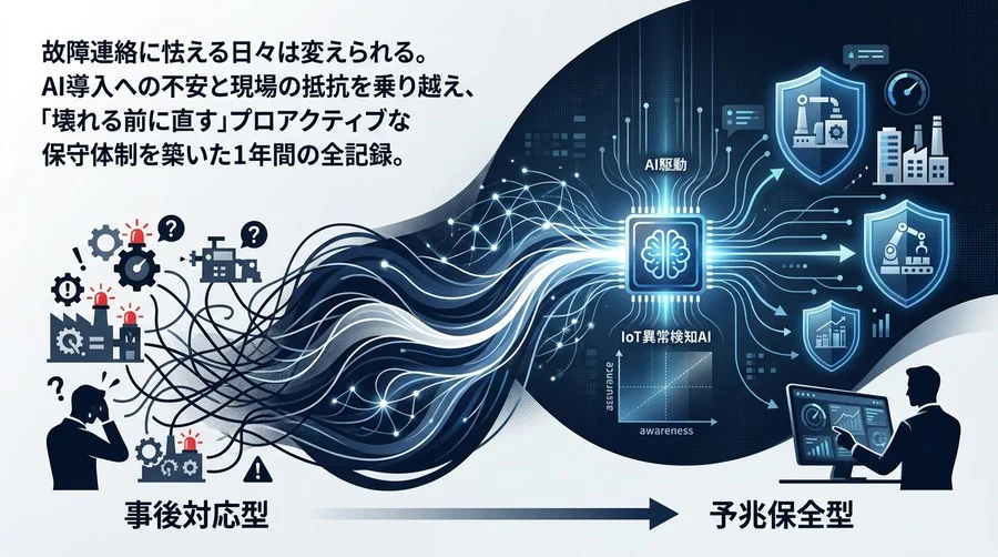 故障連絡に怯える日々からの脱却：IoT異常検知AIが実現した「壊れる前に直す」プロアクティブ保守の全記録