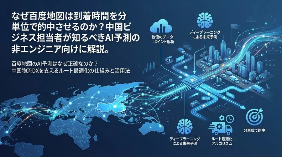 百度地図のAI予測はなぜ正確なのか？中国物流DXを支えるルート最適化の仕組みと活用法