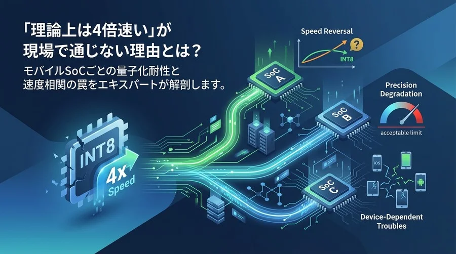 モバイルエッジAIの「INT8神話」を検証。SoC特性による速度逆転と精度劣化の許容限界