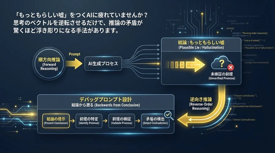 「もっともらしい嘘」を暴く逆向き推論：建設AIエンジニアが教える、結論から遡るデバッグプロンプト設計術