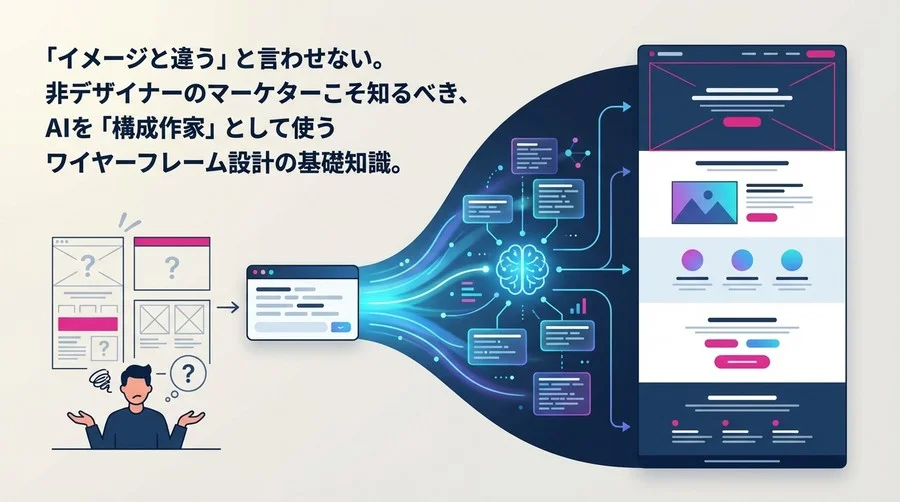 非デザイナー必見！AIを「構成作家」にしてLPワイヤーフレームを自動生成するプロンプト術