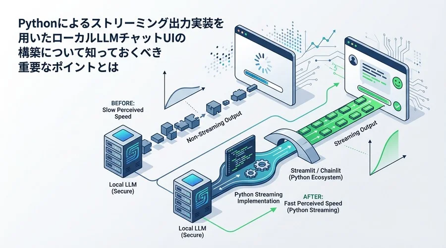 ローカルLLMは遅くない。Pythonストリーミング実装で体感速度を劇的に変えるUX構築術