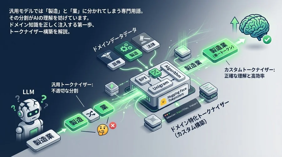 専門用語を「理解」させる第一歩：ドメイン特化トークナイザー構築の理論と実践