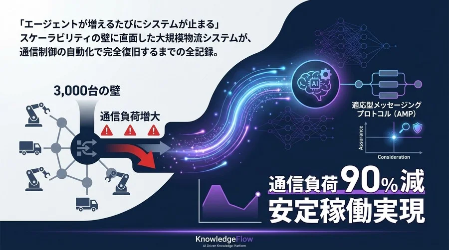 「3,000台の壁」で物流システムはなぜ沈黙したのか？通信負荷90%減を実現した適応型プロトコルの導入全記録