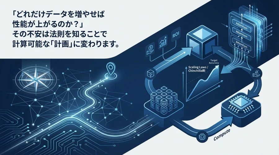 AIスケーリング則は「地図」だ：LLM開発の投資対効果を最大化するパラメータ設計の極意