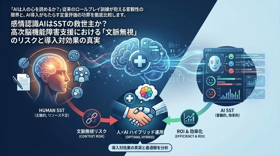 感情認識AIはSSTの救世主か？高次脳機能障害支援における「文脈無視」のリスクと導入対効果の真実