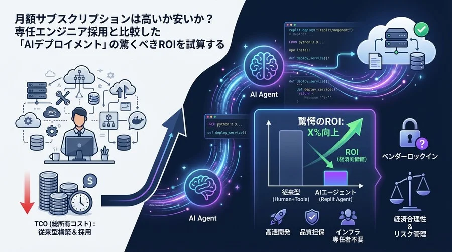 Replit Agentは高い？DevOpsエンジニア採用費と比較した驚愕のROI試算と経済的価値