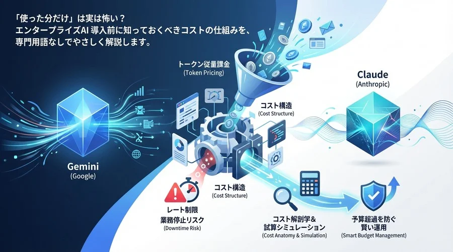 AI従量課金の落とし穴：GeminiとClaudeで学ぶ、予算オーバーを防ぐコスト構造の解剖学