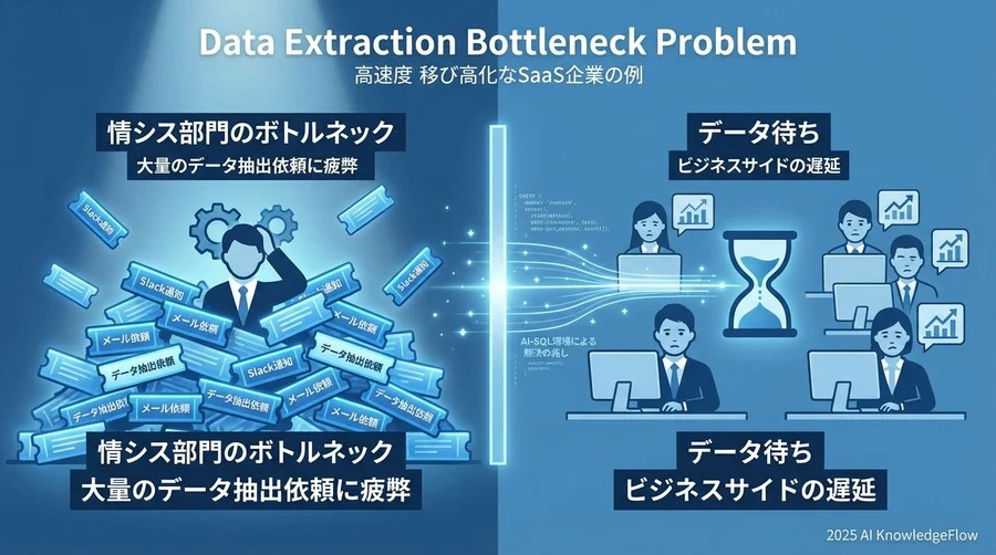 事例企業：急成長SaaSにおける「データ抽出のボトルネック」問題 - Section Image