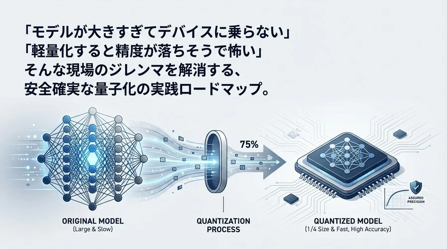 エッジAIの「重い・遅い」を解消する量子化の教科書：精度を落とさずモデルを1/4に圧縮する実践ロードマップ