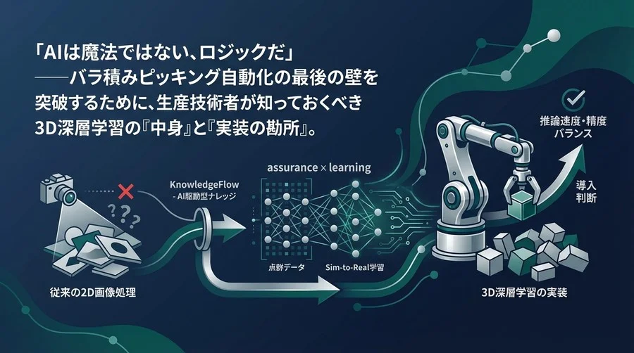 「AIは魔法ではない」バラ積みピッキング自動化の壁を突破する3D深層学習の実装論