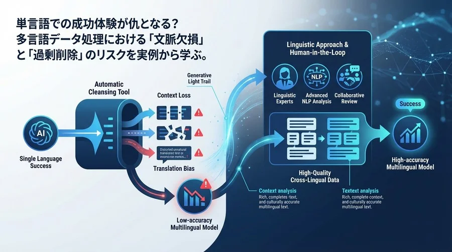 多言語AIモデルの精度が上がらない原因：自動クレンジングの落とし穴