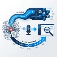 Copilotで営業商談をAI要約へ完全移行する90日ロードマップ：SFA入力負荷をゼロにし潜在ニーズを逃さない実践手順