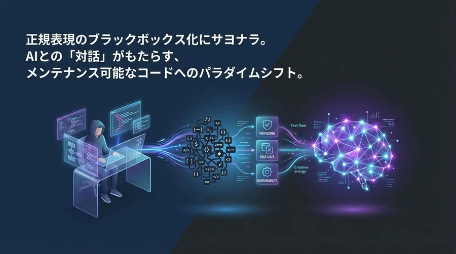 正規表現のブラックボックス化に終止符を。AIとの「対話型実装」で実現する保守可能なコード設計術