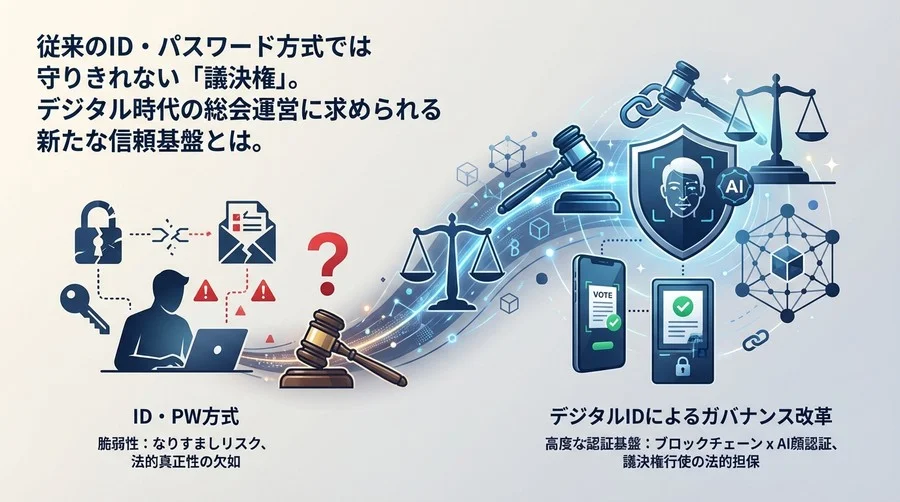 バーチャル株主総会の「本人確認」再考：ID・PW方式に潜む法的リスクとデジタルIDによるガバナンス改革