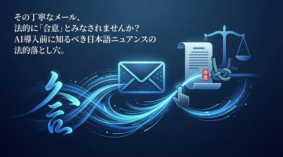 その丁寧なメール、法的に「合意」です。AI導入前に知るべき日本語ニュアンスの法的落とし穴