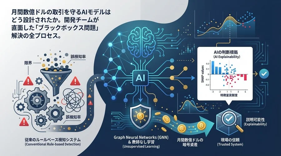 月間数億ドルの暗号資産を守る：ステイブルコイン異常検知AI開発の全貌と「説明可能性」への挑戦