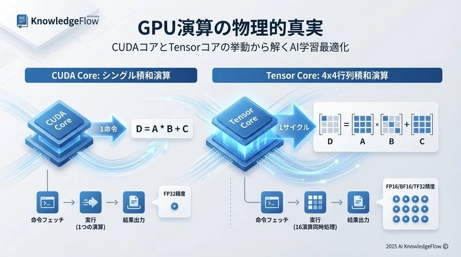GPU演算の基礎単位：CUDAコアとTensorコアの物理的構造 - Section Image